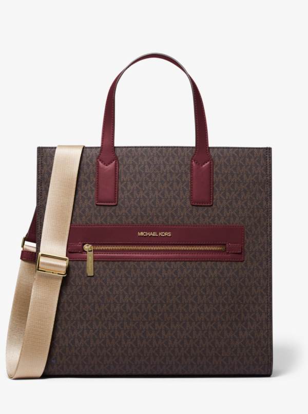 Damske Prenosná Taška Michael Kors Kenly Large Logo Bordove - Kabelky Michael Kors Slevy | BEUOW-9863